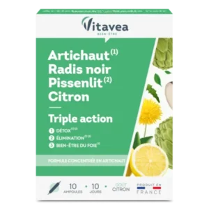 Vitavea Artichaut Radis Noir Pissenlit Citron 10 ampoules