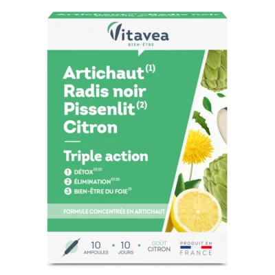 Vitavea Artichaut Radis Noir Pissenlit Citron 10 ampoules