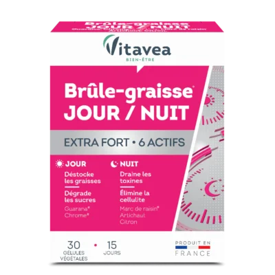 Vitavea Brule-Graisse Jour/Nuit Extra Fort 6 Actifs 30 Gelules