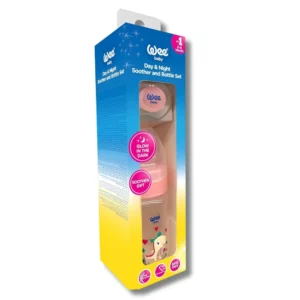 WEE BABY - BIBERON 150ML + SUCETTE JOUR ET NUIT 0-6MOIS