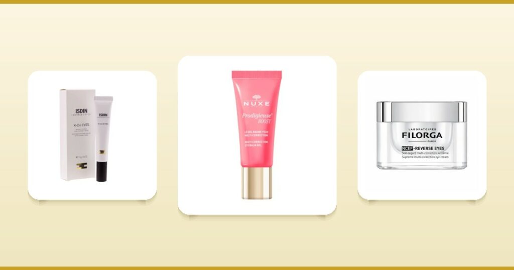 Soins contour des yeux anti-cernes et anti-poches ISDIN, Nuxe et Filorga sur ParaAurea