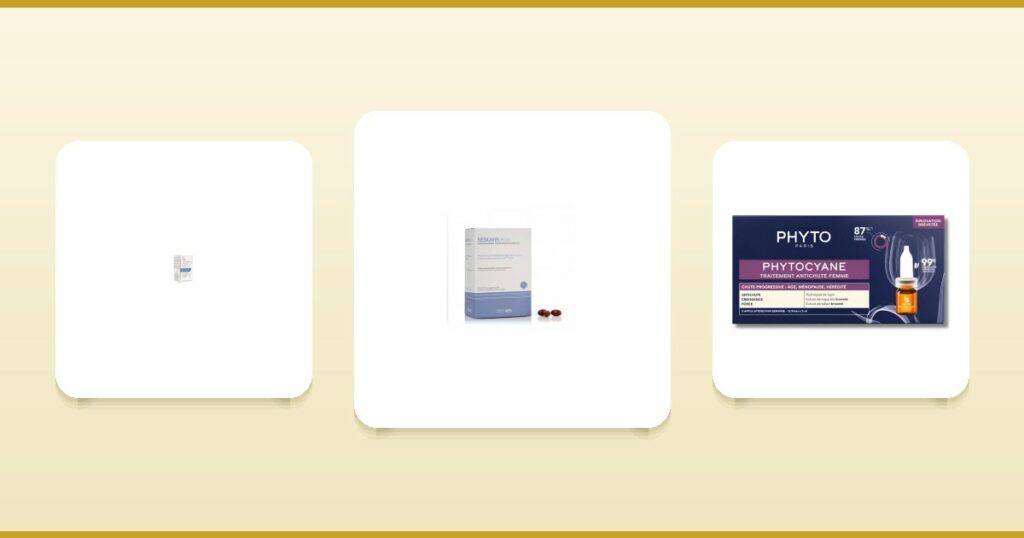 Soins anti-chute de cheveux Ducray Anacaps Réactiv, Sesderma Seskavel Plus et Phytocyane sur ParaAurea