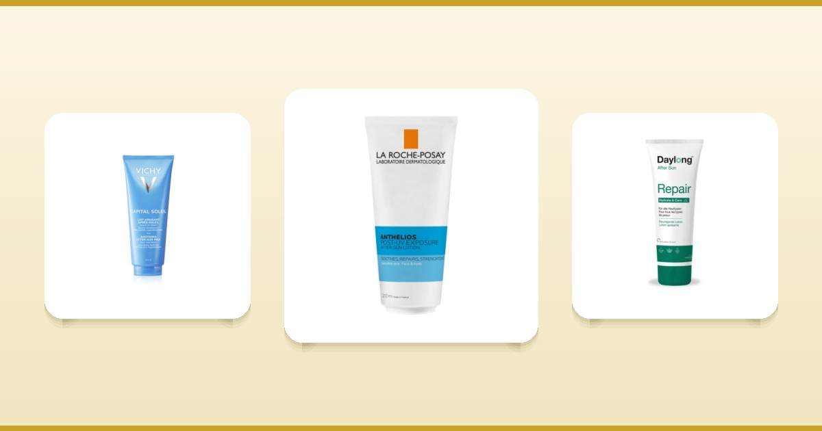Laits et soins après-soleil apaisants Vichy, La Roche-Posay et Daylong sur ParaAurea