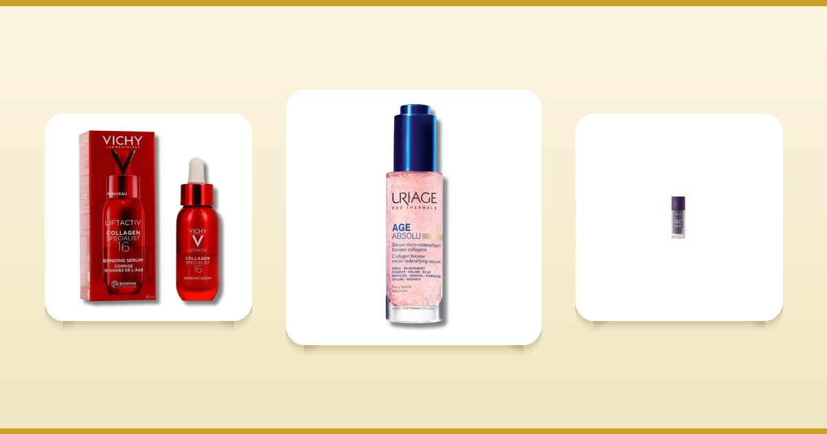 Sérums anti-rides Vichy Liftactiv, Uriage Age Absolu et Novexpert Pro-Retinol sur ParaAurea